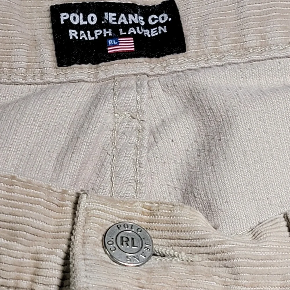 Polo Jeans Company Ralph Lauren Corduroy Pants Men's Size 36x34 Fit (36x32)